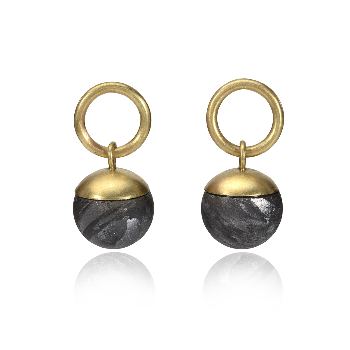 18ct gold and silicon earrings