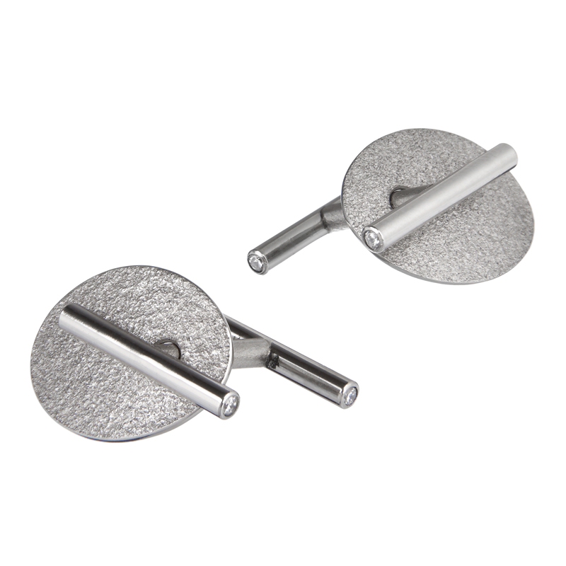 Platinum cufflinks with diamonds